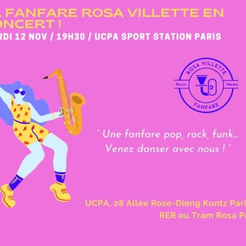 #Fanfare Rosa Villette concert 12 Nov UCPA Rosa Parks