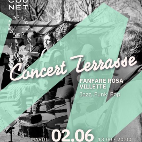 #FANFARE ROSA VILLETTE  2 Juin Concert Paris péniche Marcounet
